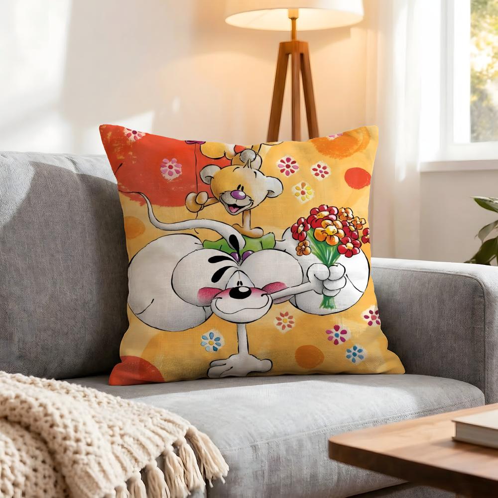 Character Diddl Cushion Cover Pcs Decorative Covers Soft Cushion Case for Sofa Couch Decor x x Pillowcases