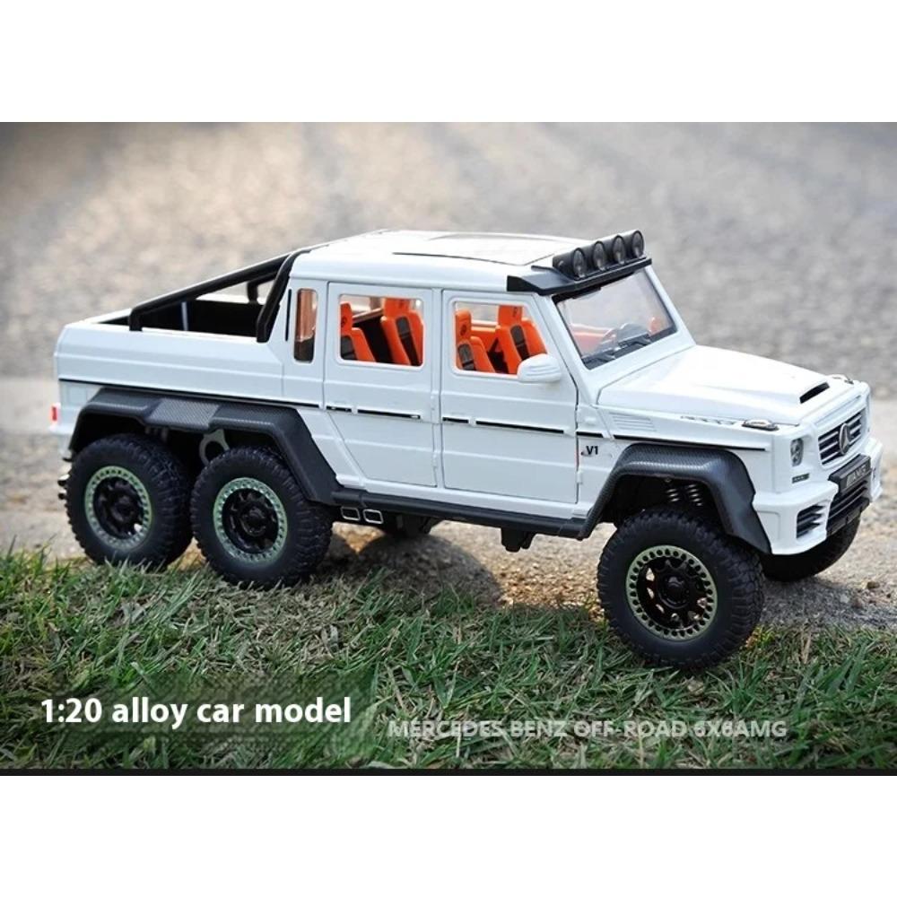1/20 Mercedes Benz AMG G63 6X6 Внедорожник из сплава Металлическая литая модель автомобиля Звук и свет Большой подарок для взрослого Парню Коллекция
