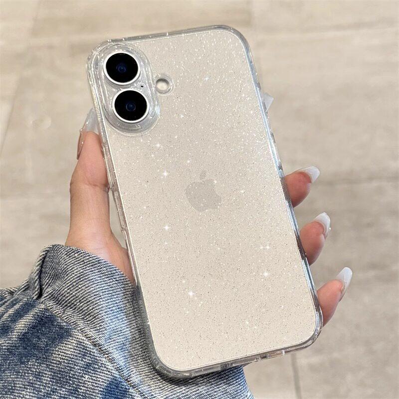 Защитный чехол с блестками для iPhone 16 Pro Max, Совместимость с Apple 17, Премиальное ощущение