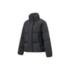 Lining Hot Pot Down Jacket Solid Color Stand Collar Loose Short Women Outerwear Black AYMT298-7