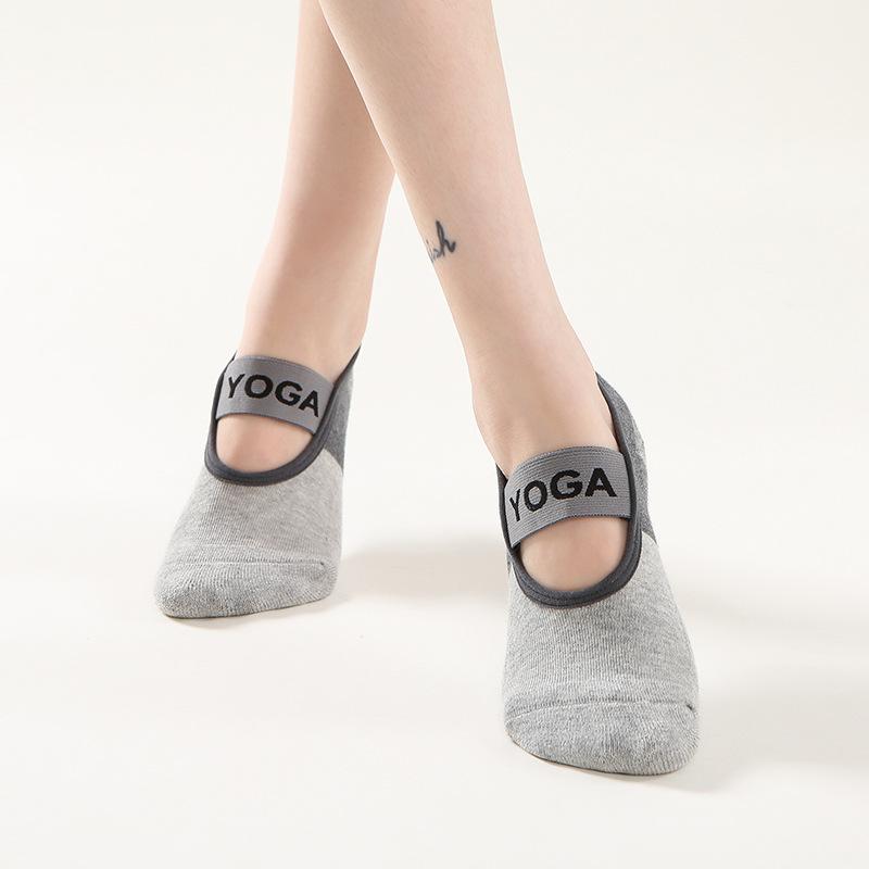 Профессиональные женские противоскользящие носки для йоги, бандажные носки с открытой спиной, носки для пилатеса, женские тапочки для балета, танца, фитнеса, хлопковые спортивные носки