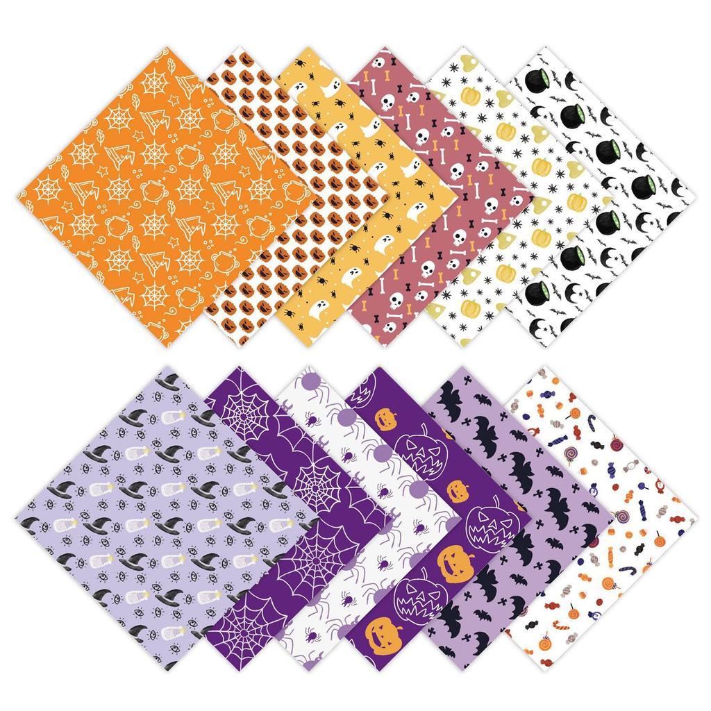 Halloween Pattern Paper Set, Decorative Paper For Card Making, Crafting, Scrapbooking, Decoration