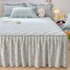 1pc Quilted Bed Skirt Four Corners With Elastic Flower Printed Thickened Mattress Bed Skirt Single/Queen/King Bed Sheet Skirt