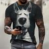 Trend 3d Worried Dog Tees Tops Men's T-Shirt Fashion Men Animal Pattern T Shirt Clothes T-Shirts