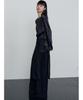 MAKE A TOAST Layered Wide Skirt Pants Black Mbefpa004Bk