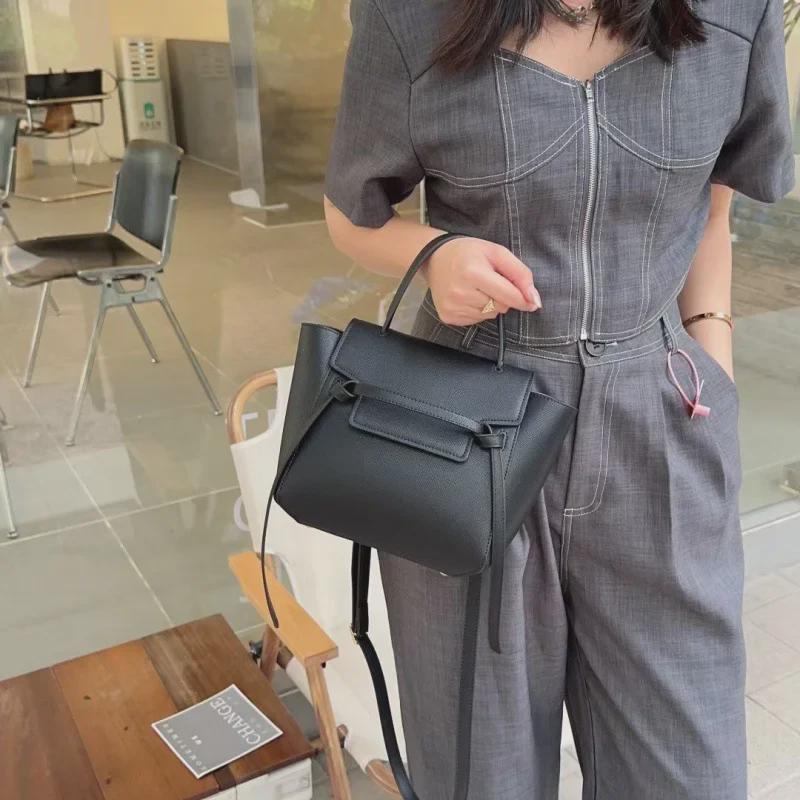 2024 Высококачественная сумка-мессенджер из натуральной кожи Catfish - вместительная женская сумка для поездок на работу, стиль Gui Xiao