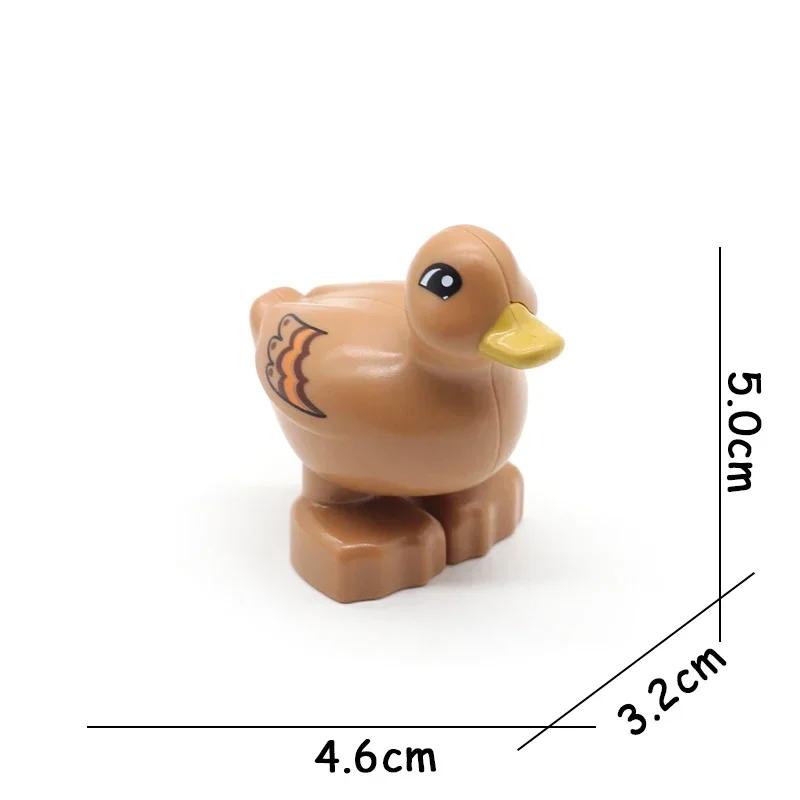 Big Size Building Blocks Animal Accessories Figures Farm Poultry Livestock Cat Rabbit Compatible Bricks Toys Children Kids Gifts