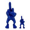 2Pcs/Set Middle Finger Figure Statue Desktop Flip-off Hand Figurine with Legs Rebellious