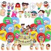 34pcs Crayon Shin-chan Party Supplies Including a Banner, Cake Toppers, Balloons