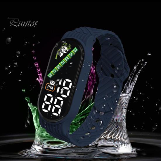 Fashion LED Sports Watch for Students Waterproof Multicolor Electronic Wristwatch with Soft Silicone Strap Stylish Gift for Men Women