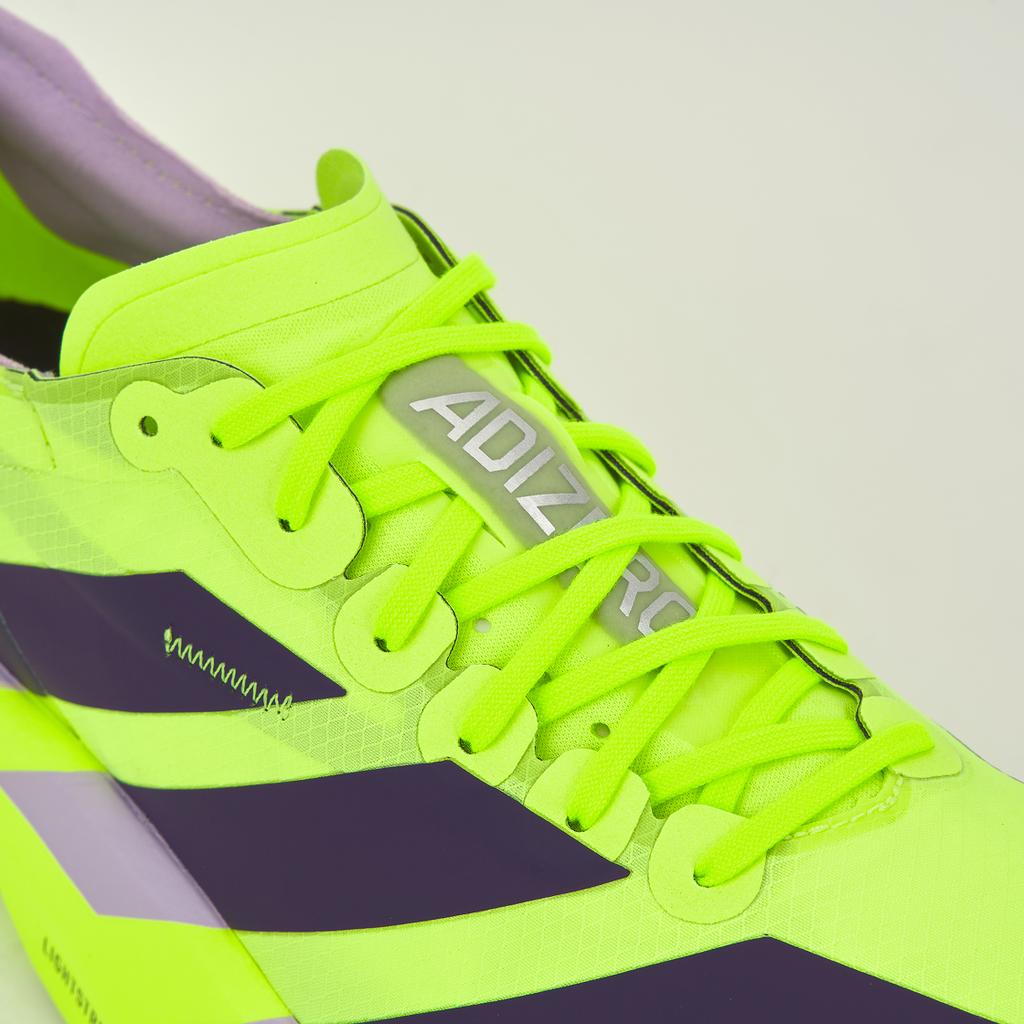 adidas Adizero Adios Pro 4 Солнечный Желтый Сливовый Мужские Кроссовки Аура-Сливовый Пудрово-Сливовый JP6623