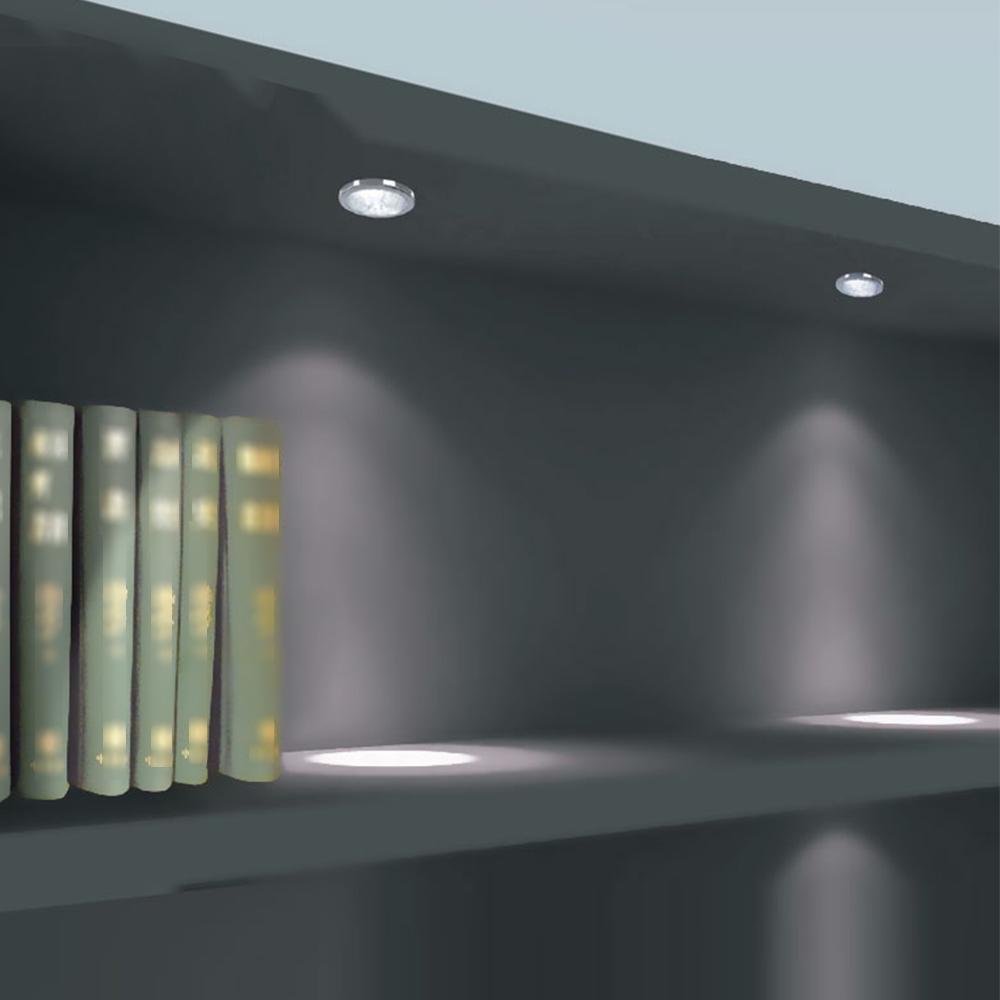 4 шт. RGB светодиодные светильники под шкафом, меняющие цвет, тонкие круглые лампы и пульт дистанционного управления