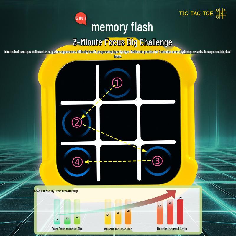 International-Style Electronic Tic-Tac-Toe & Gomoku Multi-Functional Chessboard Game for Kids