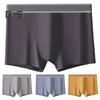 Мужские трусы-боксеры из мягкого хлопка, влагоотводящие, дышащие, однотонные, с широким эластичным поясом