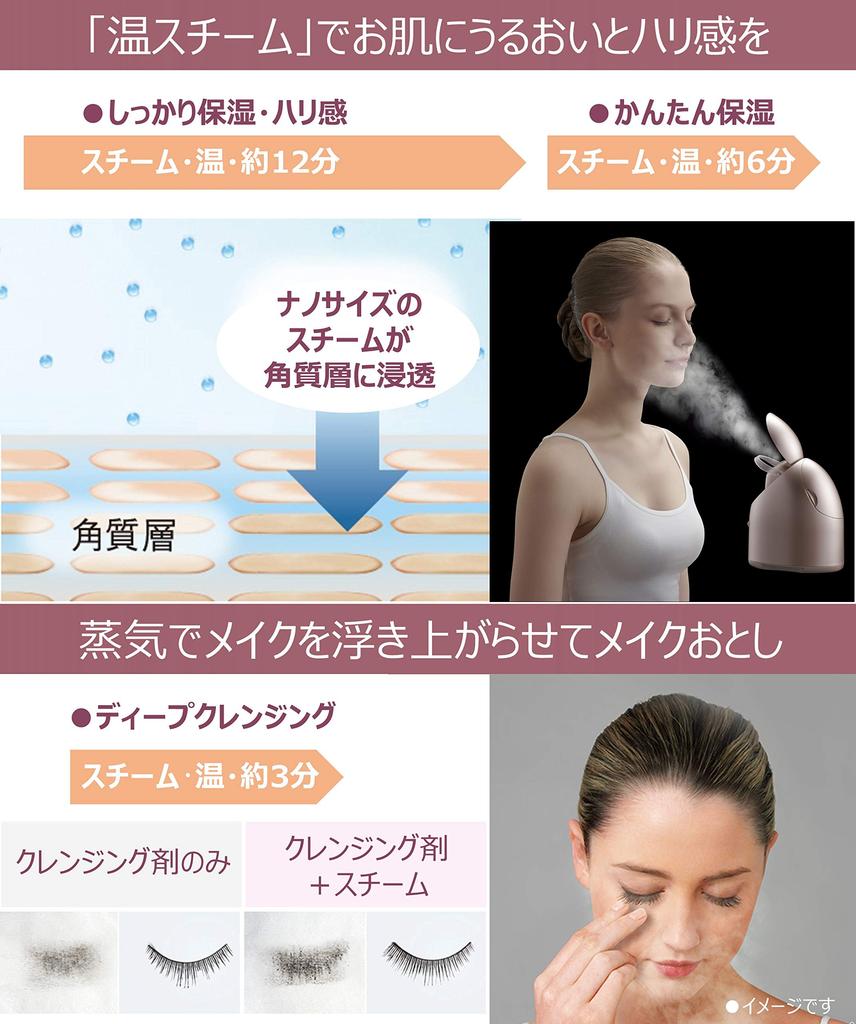 Panasonic Подарочный набор Steamer Nano Care Массажер для лица с подогревом Стекло Gold & EH-SA4PCM-GN