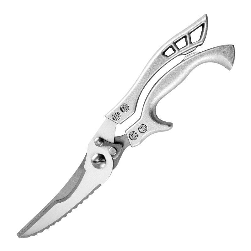 Высоко востребованные кухонные ножницы из цельной стали: Многофункциональные ножницы из нержавеющей стали для куриных костей и рыбы