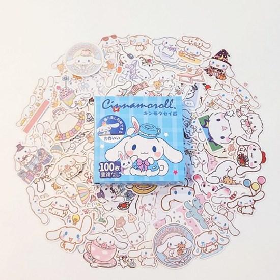 Sanrio Daku Stickers 100 Sheets Cinnamoroll My Melody Kuromi Luffy Kitty 5 Types, 1 Kitty Pack (100 Sheets), 1 Piece, a Popular Character In Korea