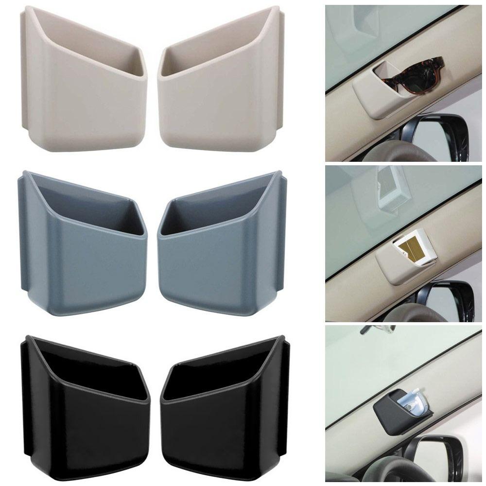2pcs Pasteable Accessories Pocket Car Storage Box Car Phone Holder Car Card Storage Car Organizer