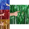 Роскошный металлический дождевой занавес для элегантных фонов для вечеринок в различных цветах