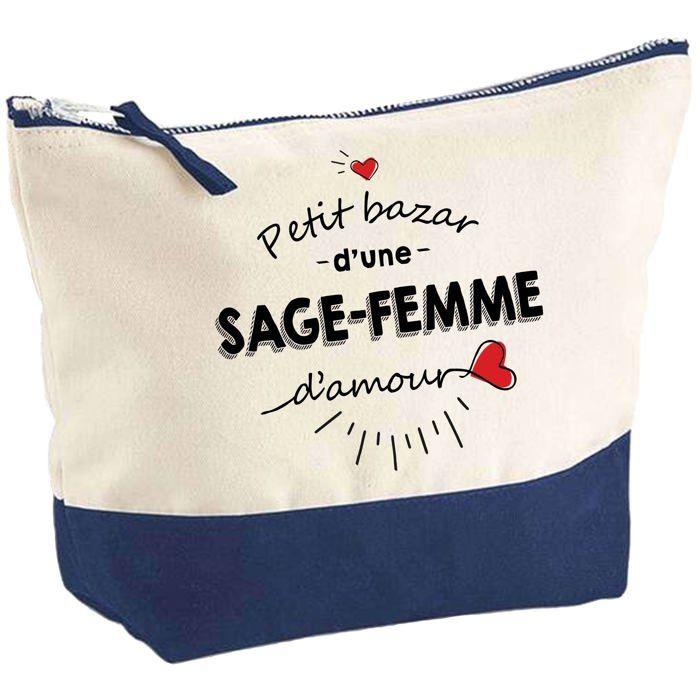 Trousse de maquillage - PLANETEE - Bazar d'une Sage-Femme d'Amour - Grand format - Coton - Impression HD, fabriquée en France