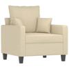 3 piece sofa set with cushions cream fabric