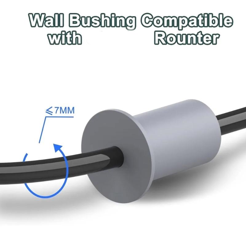 6Pcs Rubber Cable Routing Kits Protective Sleeve Furniture Wall Hole Bushing Wall Grommets for Cables Easy To Use
