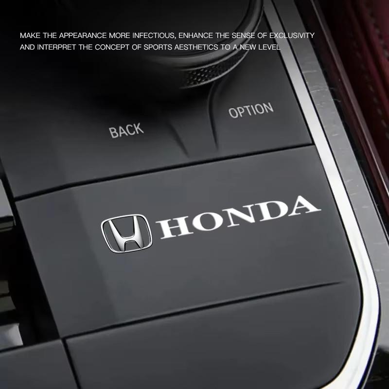 WDM2 PU Car Emblem Stickers Auto Interior Decoration Decal For Honda Civic Accord Crosstour Spirior Odyssey Avancier UR-V Sienna