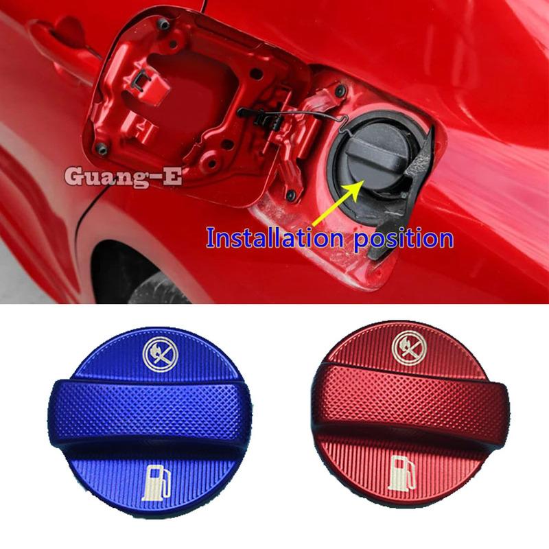 For Toyota RAV4 Mark X Reiz Vios Alphard Crown C-HR Avalon Prius Rush Car Inner Gas/Fuel/Oil Tank Cover Cap Sticker Trim Frame