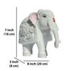 White Elephant Statue Trunk Down Hathi Figurine Big Size 7 Inch Elephant Marble Resin Decorative Showpiece