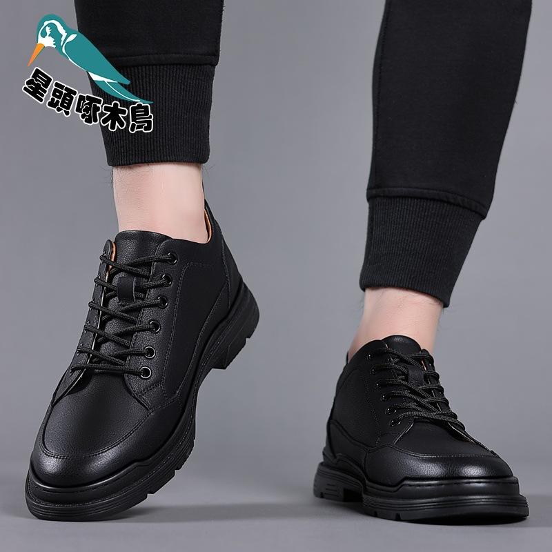 Men's Shoes Board Shoes Breathable 2025 Winter New Casual Leather Shoes Men's Soft-soled White Shoes