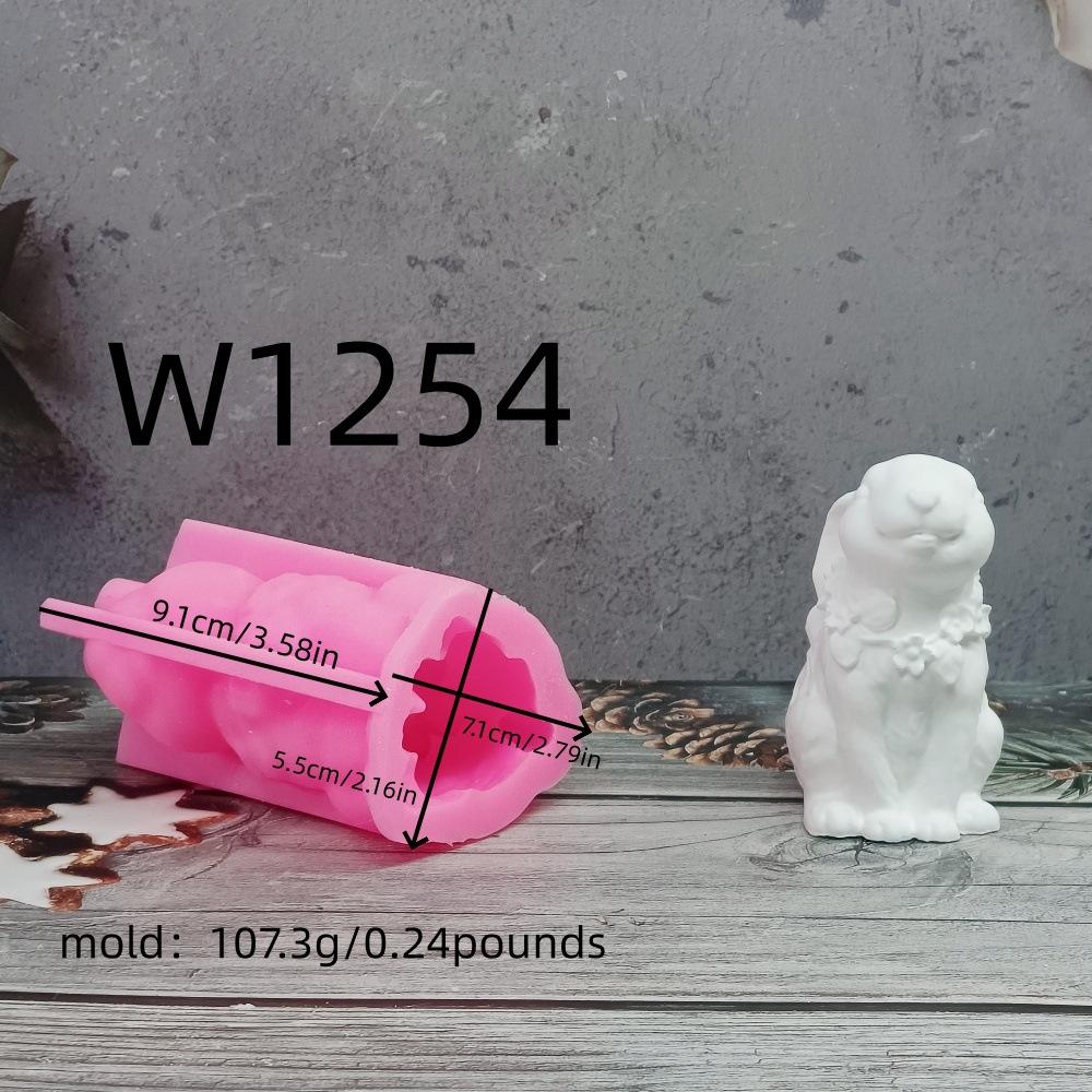Милая свеча в виде кролика, силиконовая форма, пасхальный кролик, форма для ароматерапии из смолы, сделай сам, ручная работа, изготовление свечей и мыла, домашний крафт, украшение, подарки