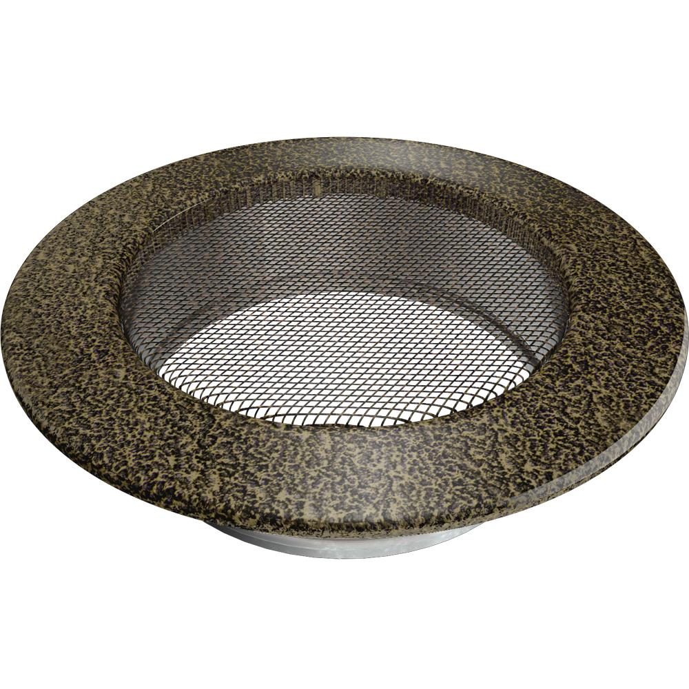 Крышка вентиляционного отверстия круглая Ø 125 черно-золотая