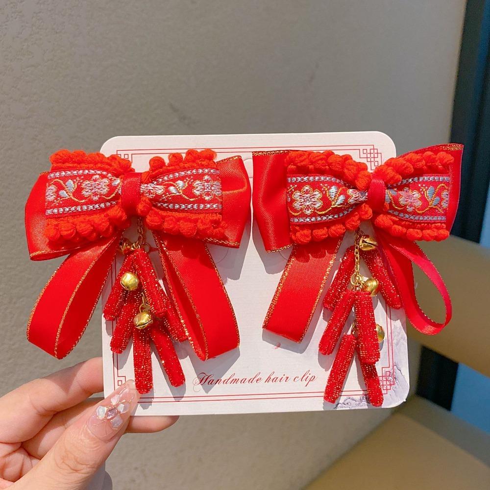 Лев детская китайская заколка для волос плюшевый шар старинный стиль заколка для волос новогодние заколки для детей