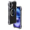 R-JUST RJ-51 For iPhone 16 Case Compatible with MagSafe PC + Aluminum Alloy Hollow Cover