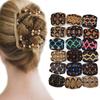 Vintage Beads Elastic Women Hair Styling Double Side Magic Comb Headwear Decor