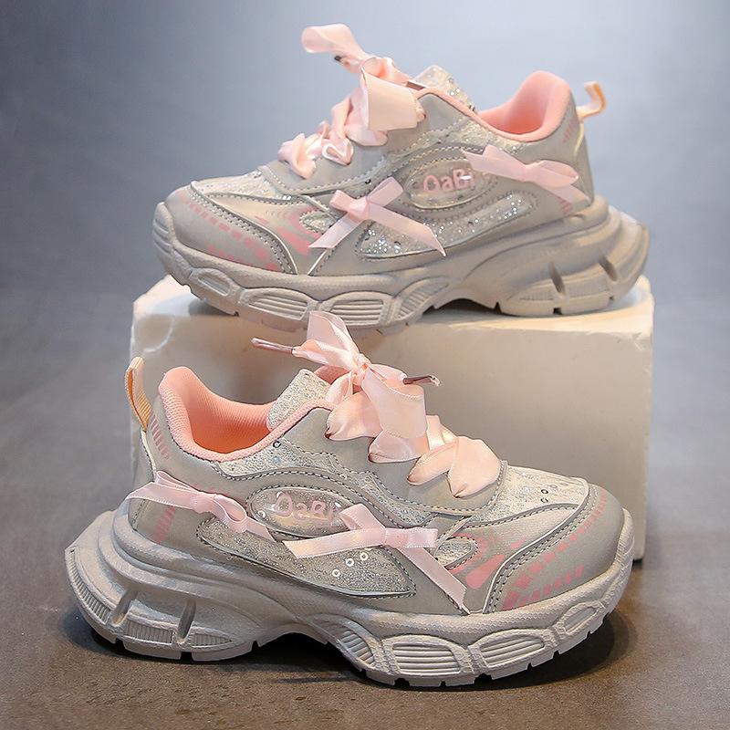 Children's sports shoes autumn and winter girls' shoes new women's treasure winter velvet shoes older children's dad shoes cotton shoes