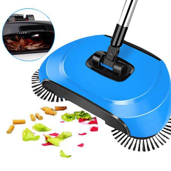 Push Sweeper: Lazy Mop & Vacuum Broom in Red, Blue, Purple
