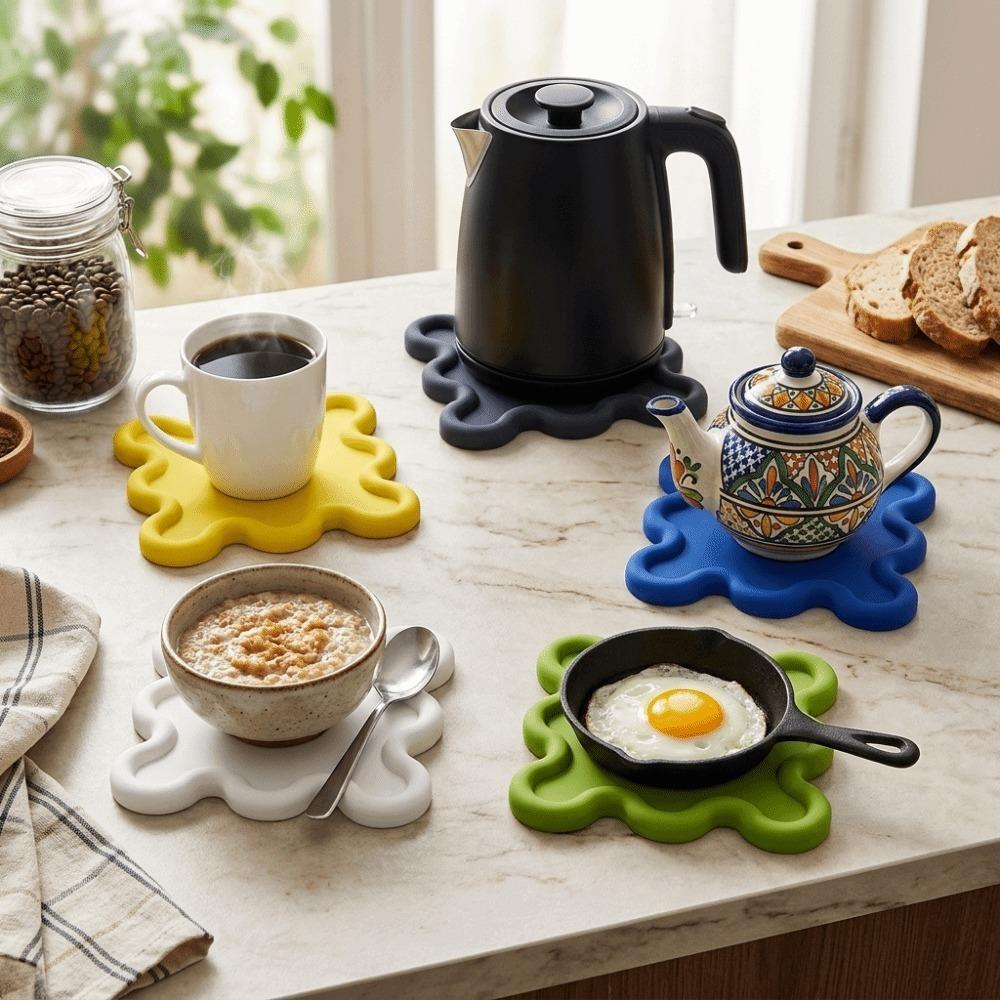 PVC Material Heat‑resistant Coaster Thickened Heat‑proof Pad Cup Mat Coffee Mug