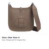 HERMES Evelyne Clemence Calfskin Crossbody Bag, Shoulder Bag 29 Women's 18 Etoup Elephant Gray H056277CK18