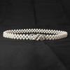 Beautiful Pearl Belts Fashionable White Beaded Pearl Ornament Belt Strong Elastic Cord Belts Woman's Dress Belts