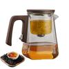 Стеклянный чайник с заварочным устройством, стеклянный чайник с ситечком, многофункциональный стеклянный фильтр, чайный набор с деревянной ручкой, магнитная заварка для чая