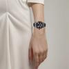 Seiko Водонепроницаемые 100 м Кварцевый механизм Нержавеющая сталь С ионным покрытием Часы 37,2 мм Черный циферблат Женские часы SNDY07P1
