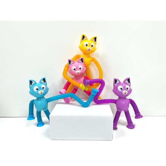 Lo&J KC сертифицированный светодиодный ряд трансформации 4 типа поп-трубки прямой жираф инопланетный робот лиса снятие стресса, популярная корейская игра