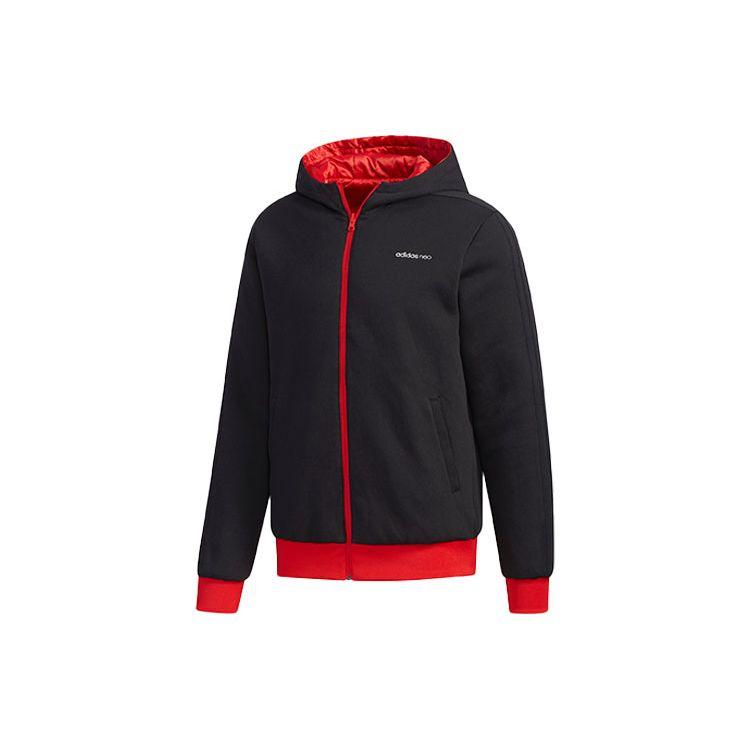 Adidas Нео двусторонняя спортивная повседневная куртка из хлопка, мужские куртки светло-малинового цвета EI4342