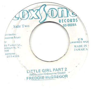 7-дюймовая пластинка FREDDIE MCGREGOR Little Girl SO0028 Coxsone Records US Reggae Ska Dub Б/у