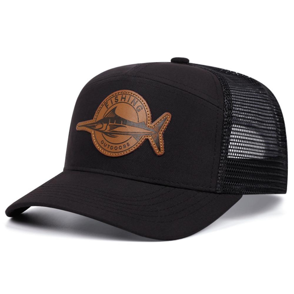 Shark Pattern Fishing Cap Adjustable Trucker Hat Summer Baseball Cap Hip Hop