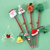 Interactive Cat Toys for Indoor Cats Kitten with Bell Cats Supplies Christmas Cats Wand Toy Santa Claus Snowman Elk Cat Toy