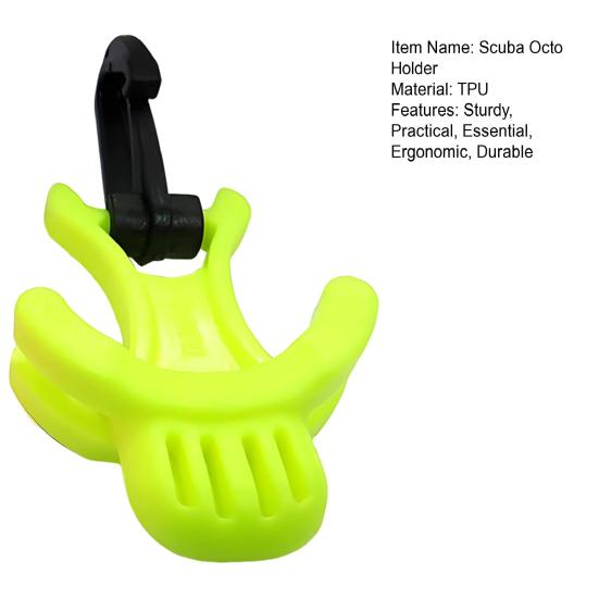 Держатель для октопуса с черным пластиковым зажимом, дайвинг, 2-я ступень дыхательного регулятора, держатель октопуса, зажим для мундштука для подводного плавания