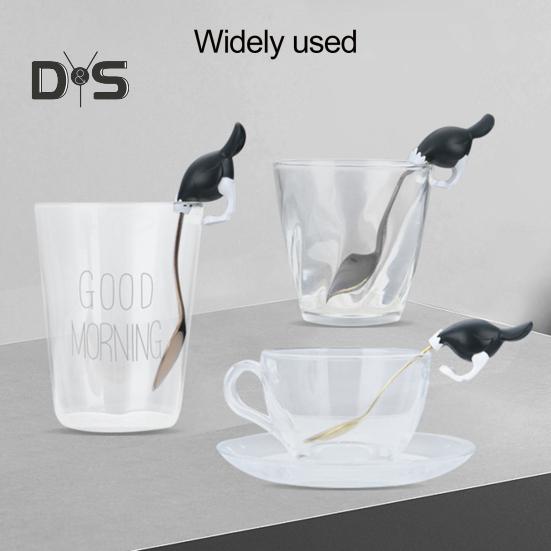 2 шт. ложки для смешивания с яркой отделкой, удобная ручка, прочные ложки для перемешивания кофе, чая из нержавеющей стали