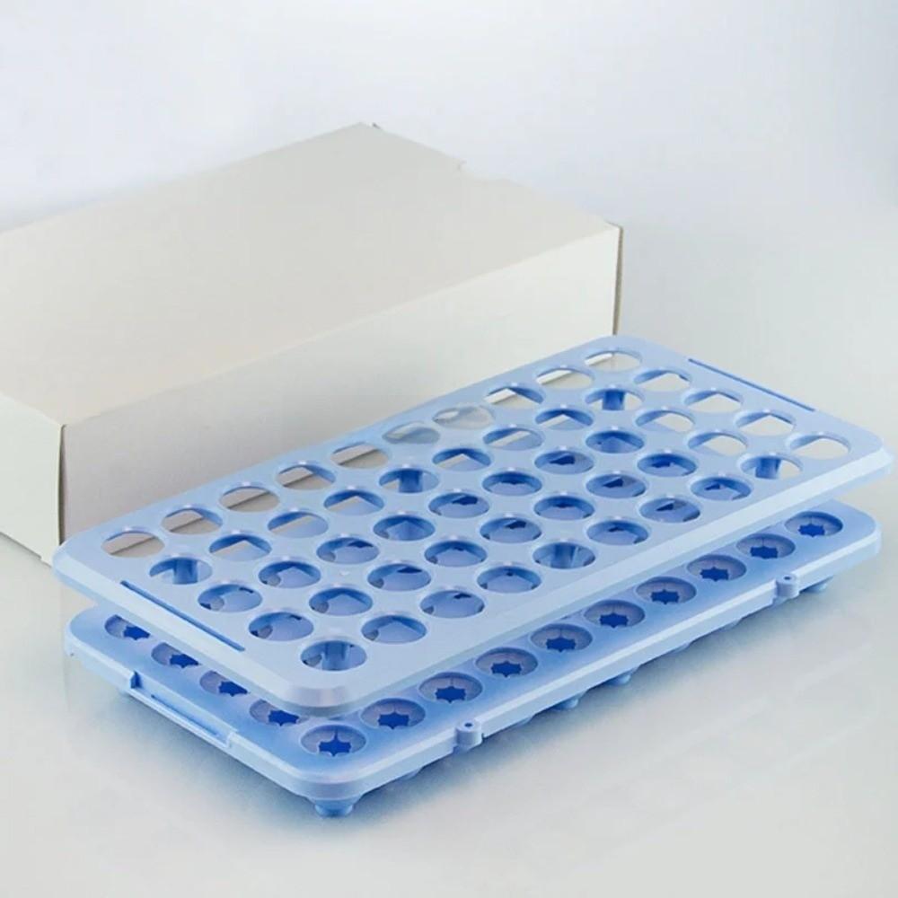 18mm Holes Test Tube Rack 50-Slot Sampling Tube Rack Centrifuge Tube Rack for 5mL 10mL 15mL Tubes